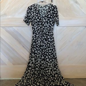 Maxi dress button up floral